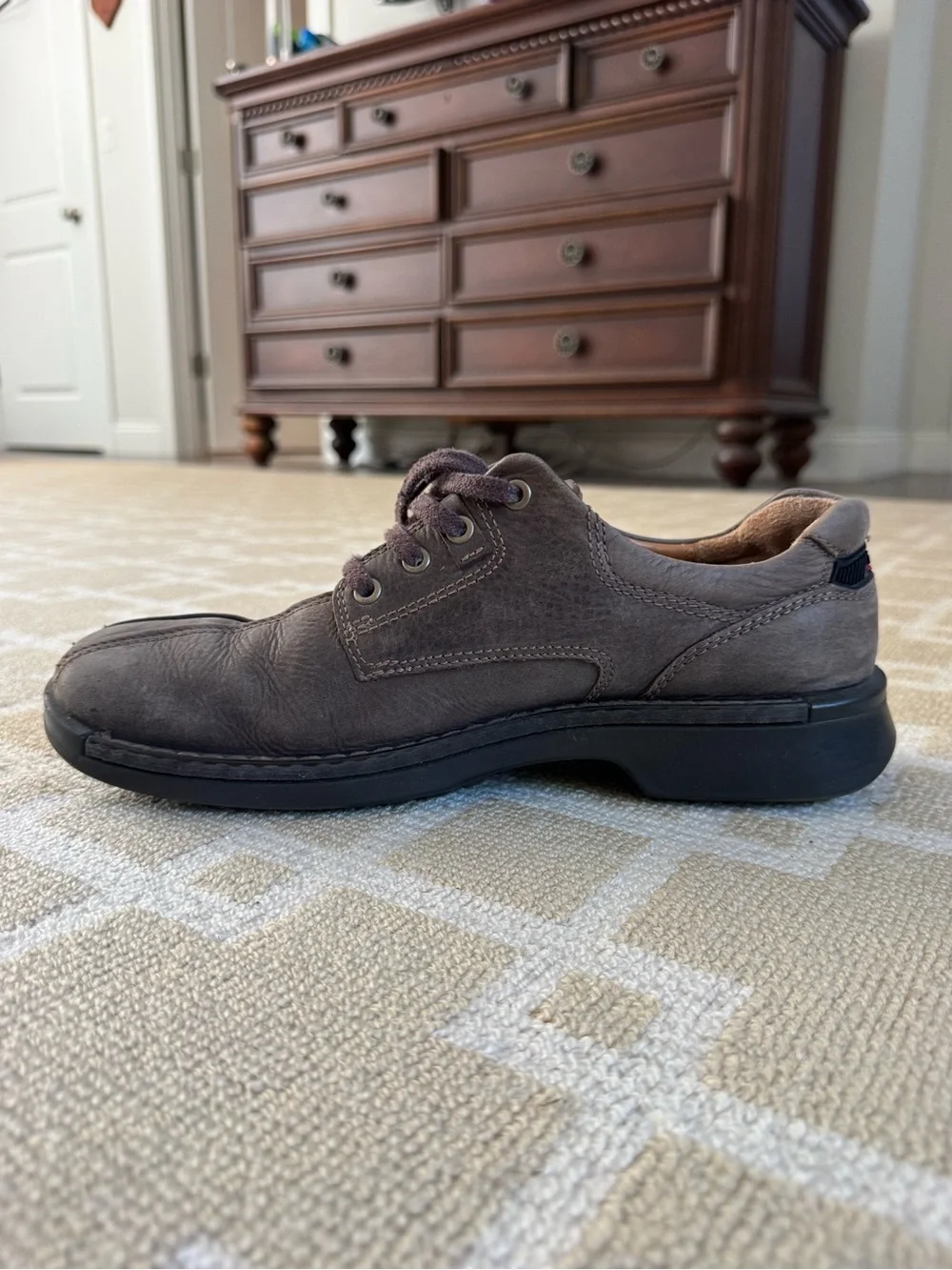 ECCO Distressed Leather Oxford Comfort Shoes Brown EU 43 (US 9-9.5)